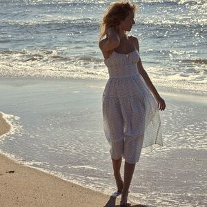 Doen Benoit Baby Blue Eyelet Dress Size XS